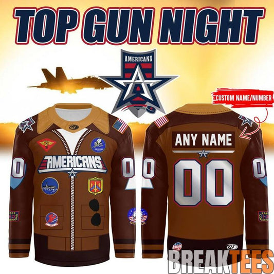 Allen Americans 2026 Top Gun Night Custom Hockey Jersey Unisex T-shirt, Sweatshirt, Hoodie, Long Sleeve Tee - T-Shirt, Sweatshirt, Hoodie