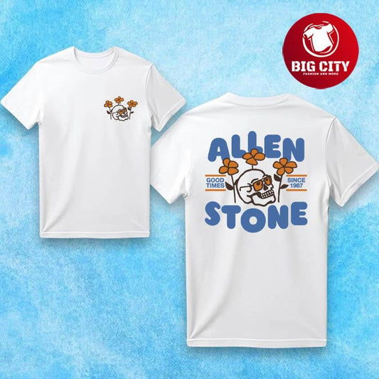 Allen Stone Skull Flower Two Sided Shirt Unisex T-shirt, Sweatshirt, Hoodie, Long Sleeve Tee - T-Shirt, Sweatshirt, Hoodie