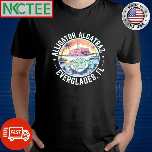 Alligator Alcatraz Everglades FL crocodile shirt Unisex T-shirt, Sweatshirt, Hoodie, Long Sleeve Tee - T-Shirt, Sweatshirt, Hoodie