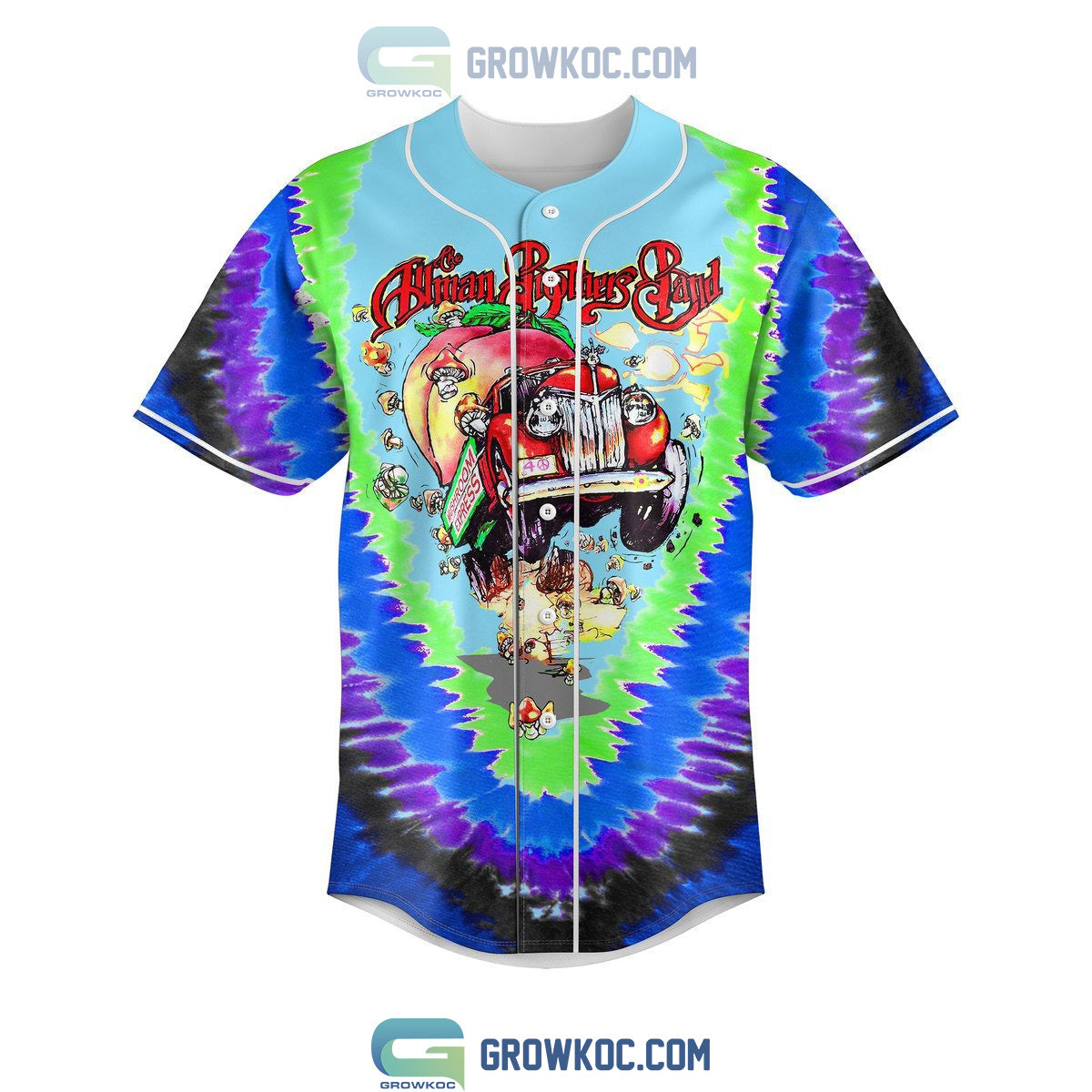 Allman Brothers Band Art Design Baseball Jersey baseball jersey product view 2