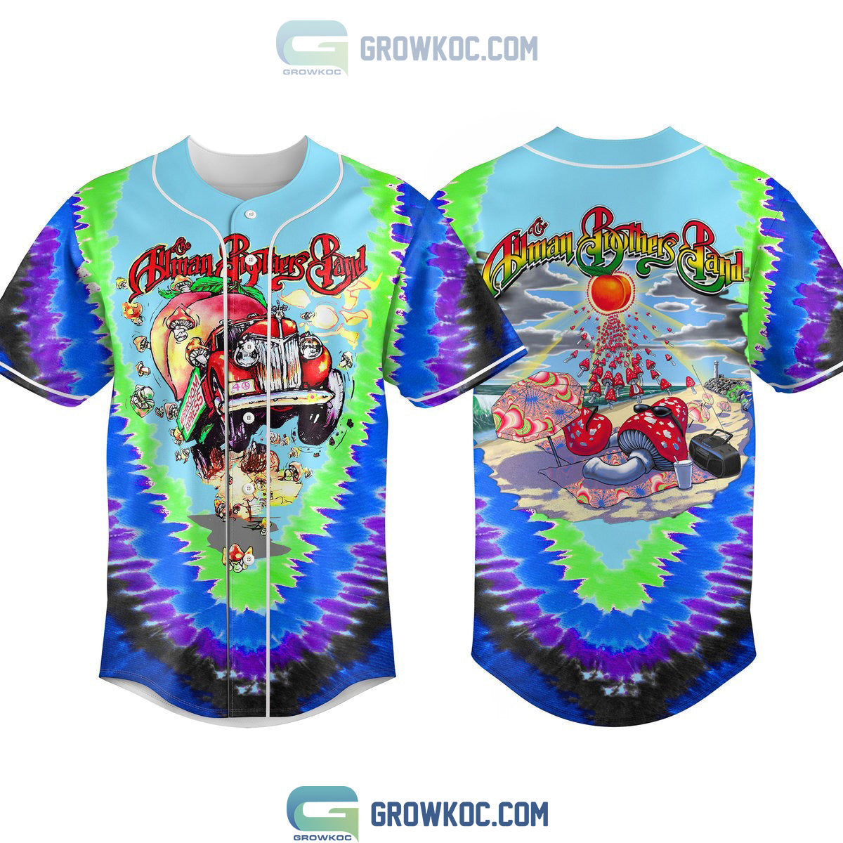 Allman Brothers Band Art Design Baseball Jersey baseball jersey product view 1