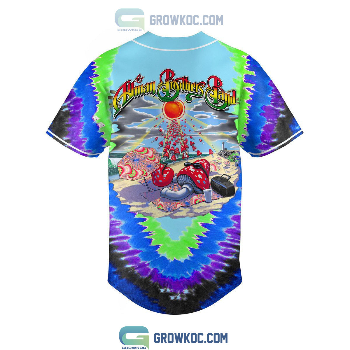 Allman Brothers Band Art Design Baseball Jersey baseball jersey product view 3