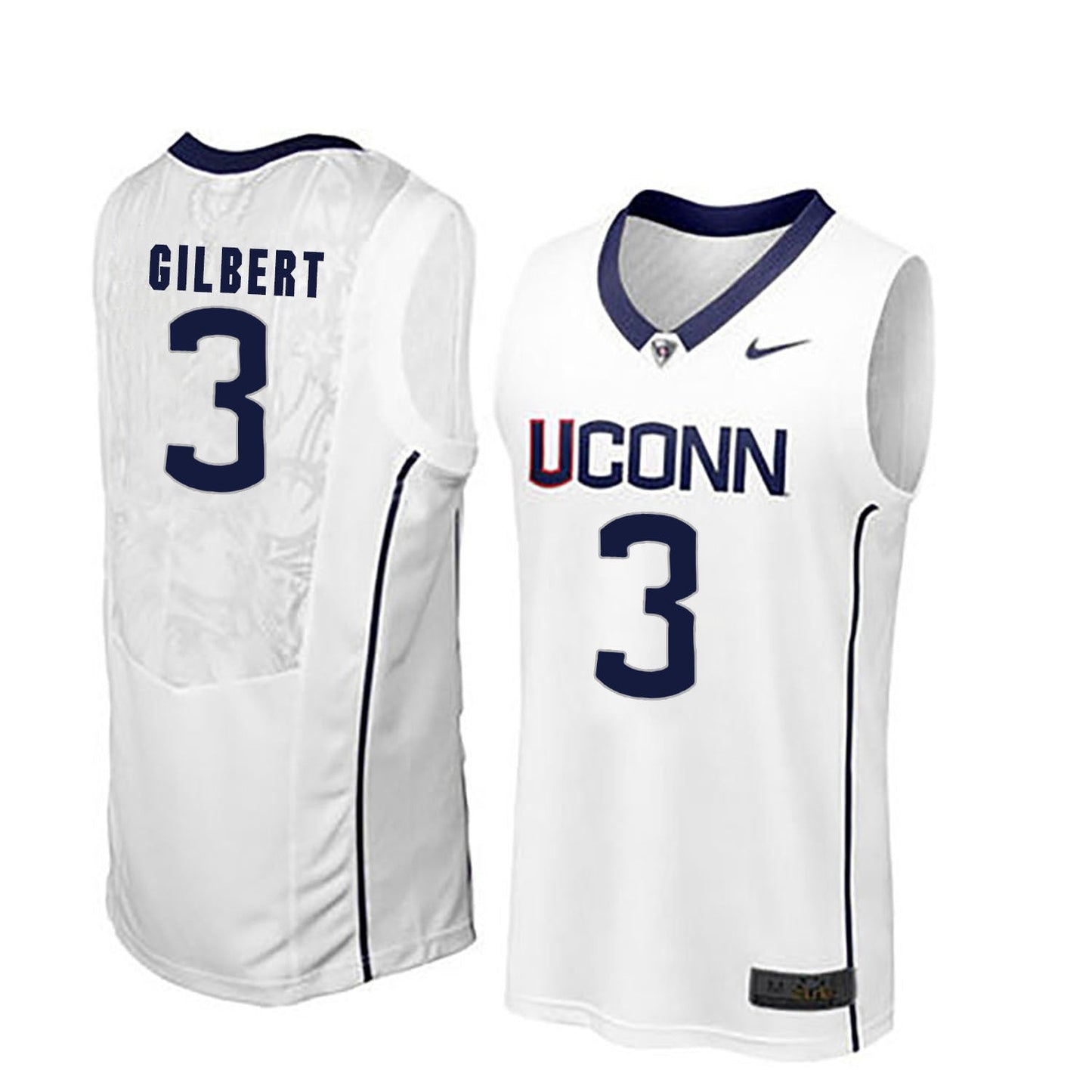Alterique Gilbert 3 Men White College Football Jersey football jersey product view 1