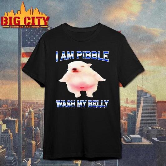 Am Pibble Wash My Belly Funny Dog Clean My Belly Meme Shirt Unisex T-shirt, Sweatshirt, Hoodie, Long Sleeve Tee - T-Shirt, Sweatshirt, Hoodie