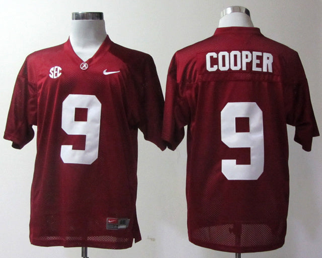 Amari Cooper 9 Red 2012 SEC Logo College Football Jersey football jersey product view 1