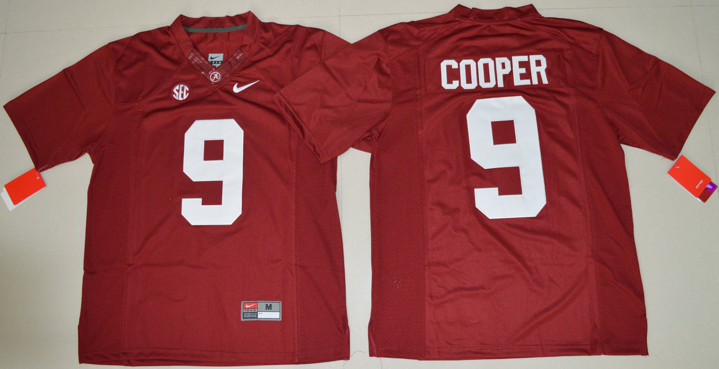 Amari Cooper 9 Red Style 1 College Football Jersey football jersey product view 1