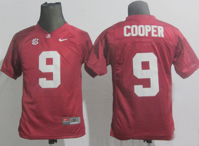 Amari Cooper 9 Red Youth College Football Jersey football jersey product view 1