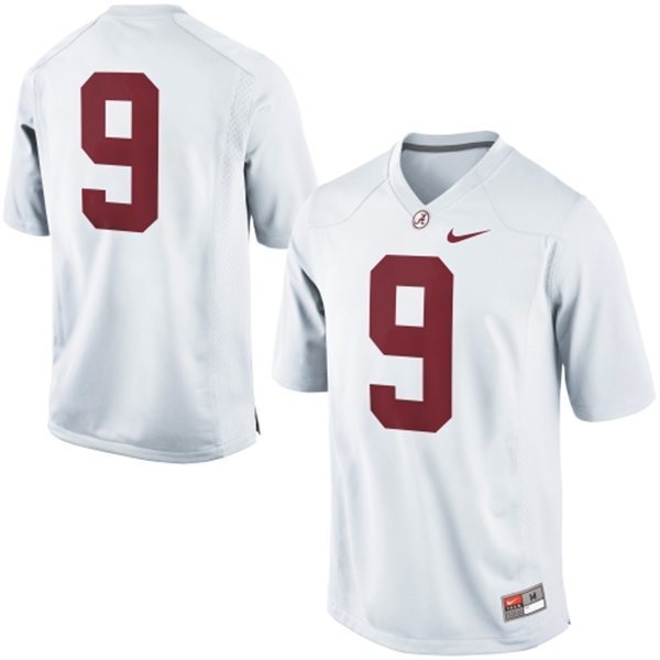 Amari Cooper 9 White1 College Football Jersey football jersey product view 1