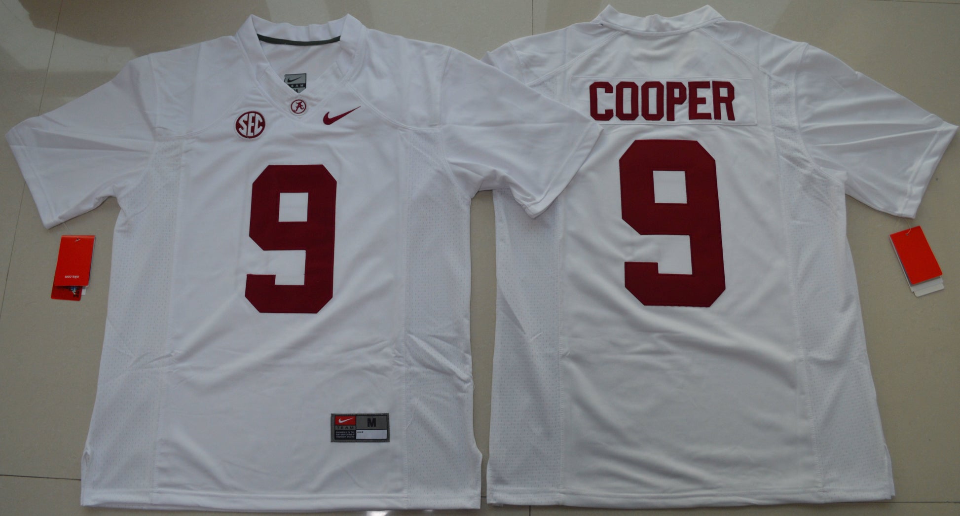 Amari Cooper 9 White Style 1 College Football Jersey football jersey product view 1