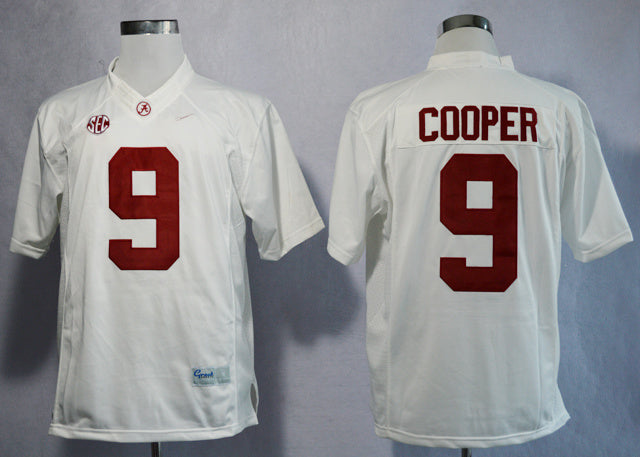 Amari Cooper 9 White Style 2 College Football Jersey football jersey product view 1