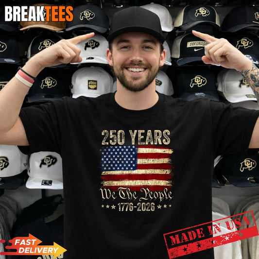 American Flag 250th Anniversary 1776 2026 T-Shirt Unisex T-shirt, Sweatshirt, Hoodie, Long Sleeve Tee - T-Shirt, Sweatshirt, Hoodie