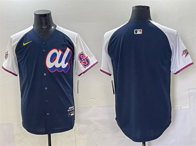 American League Seattle Mariners Blank Navy Alternate 2025 All-Star Edition Limited Baseball Jersey baseball jersey product view 1