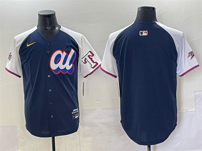 American League Texas Rangers Blank Navy Alternate 2025 All-Star Edition Limited Baseball Jersey baseball jersey product view 1