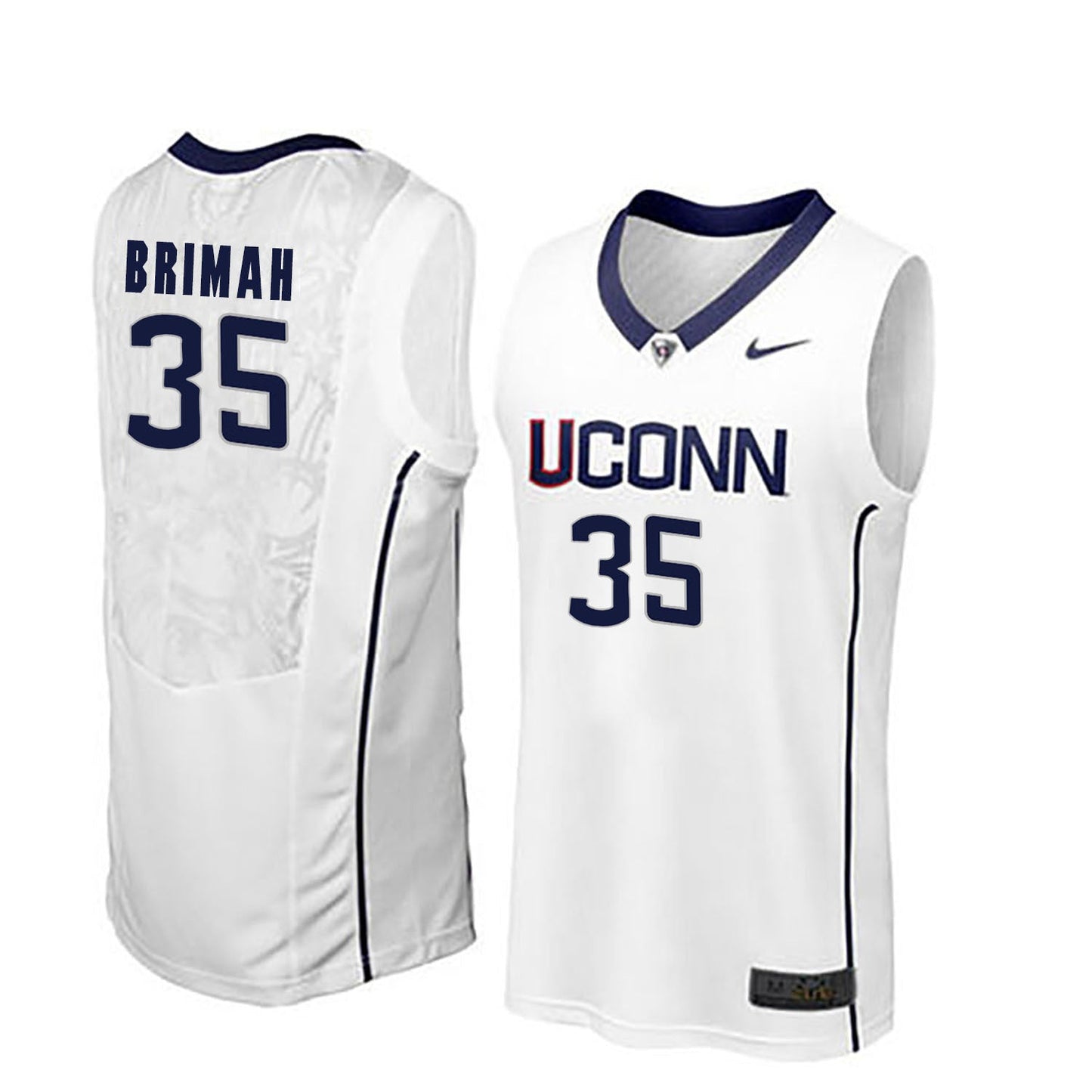 Amida Brimah 35 Men White College Football Jersey football jersey product view 1