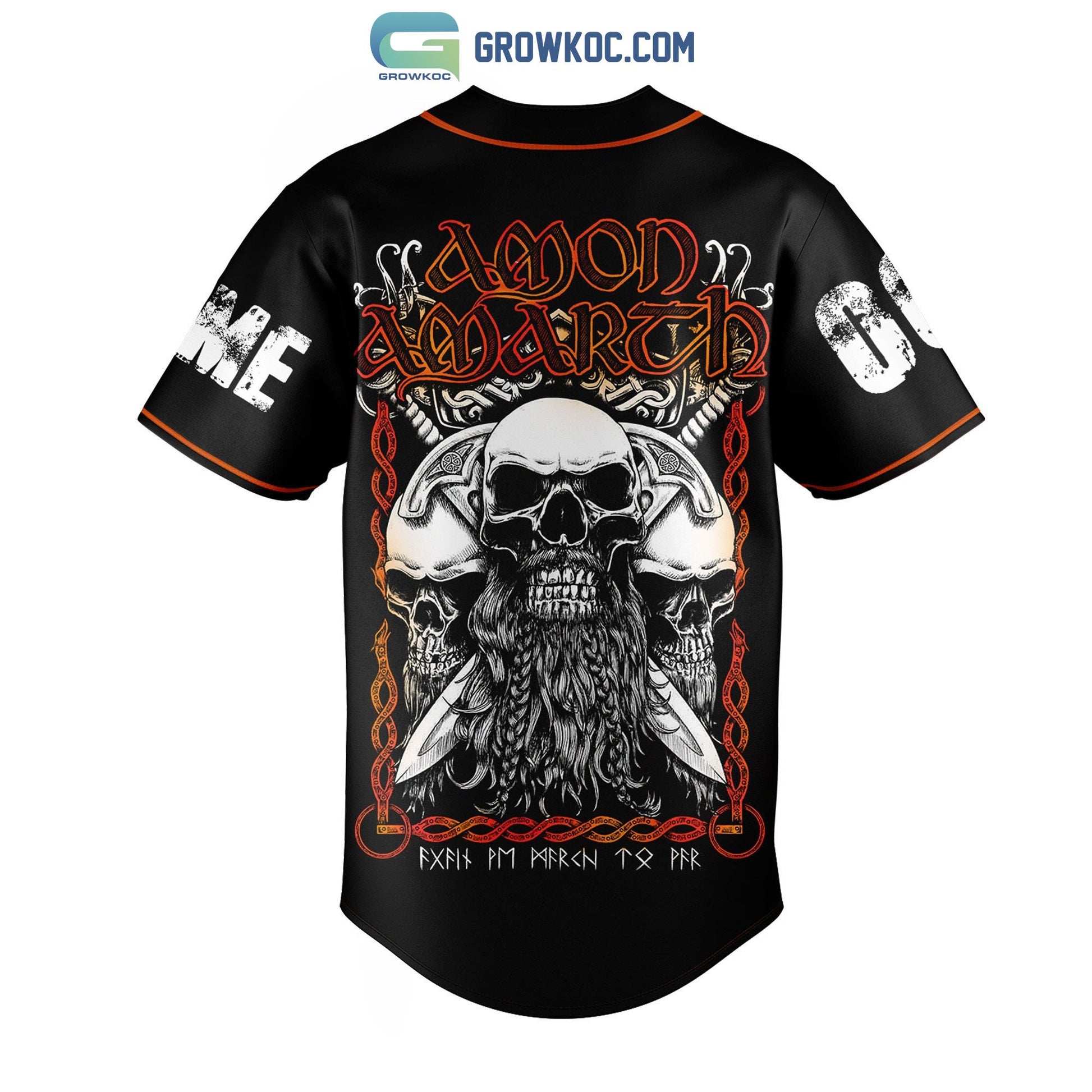 Amon Amarch Once Sent From The Golden Hall Personalized Baseball Jersey baseball jersey product view 1