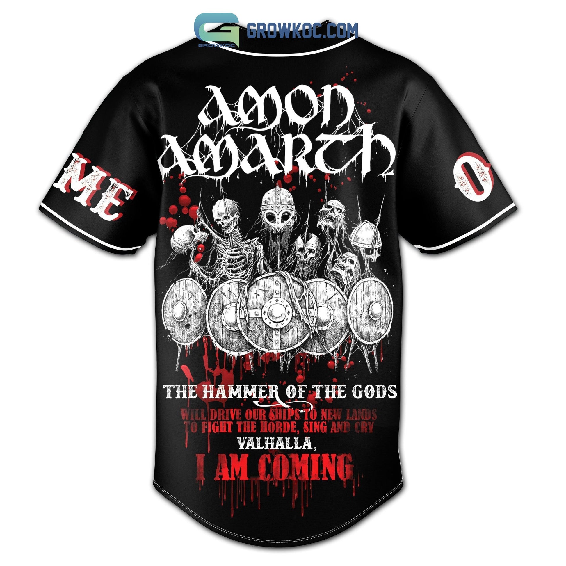Amon Amarch The Hammer Of The Gods Personalized Baseball Jersey baseball jersey product view 3