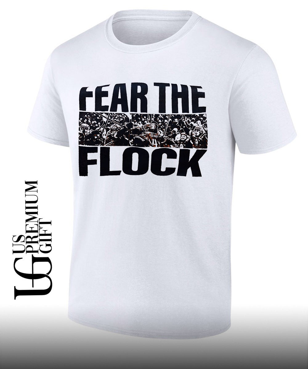 Anaheim Ducks Hockey Fear The Flock Fowl Towels 2026 shirt Unisex T-shirt, Sweatshirt, Hoodie, Long Sleeve Tee - T-Shirt, Sweatshirt, Hoodie