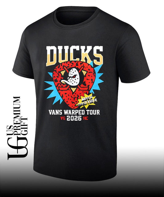 Anaheim Ducks x Vans Warped Tour 2026 shirt Unisex T-shirt, Sweatshirt, Hoodie, Long Sleeve Tee - T-Shirt, Sweatshirt, Hoodie