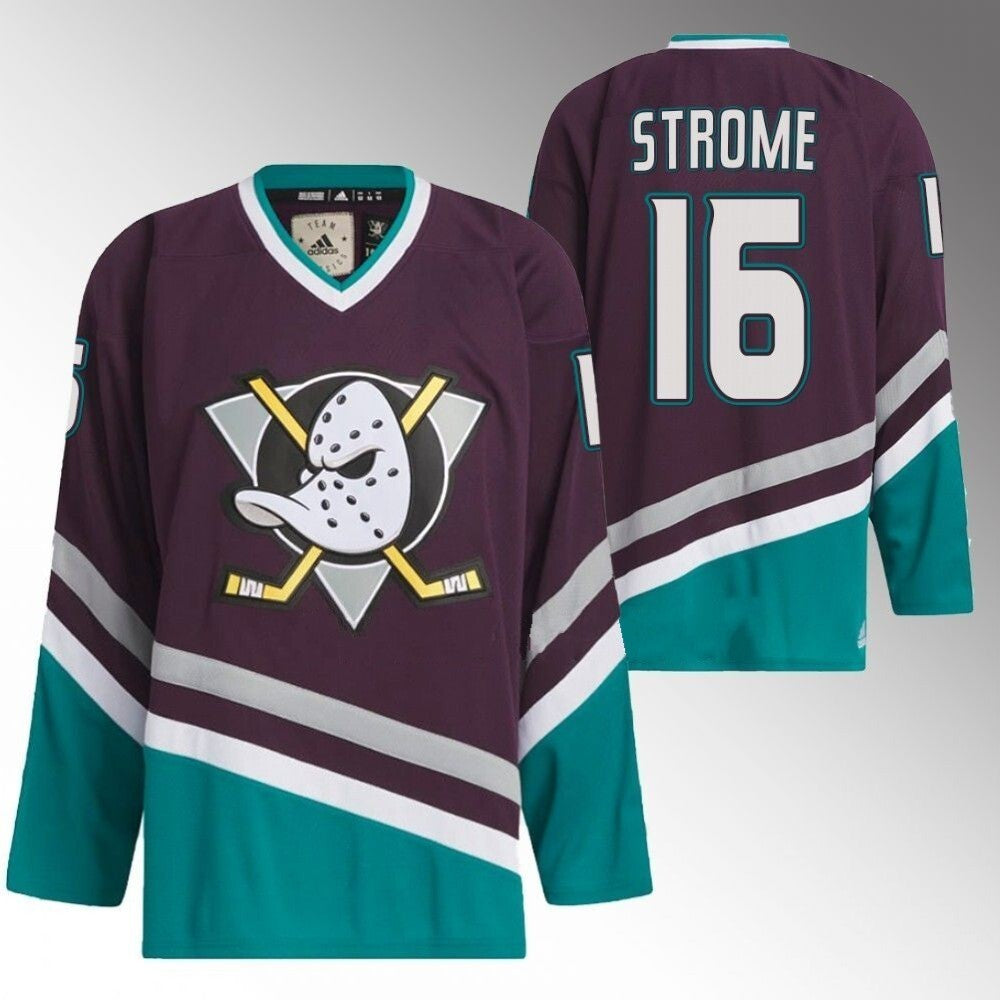 Anaheim Ducks #16 Ryan Strome Black Team Classics 1993 Hockey Jersey hockey jersey product view 1