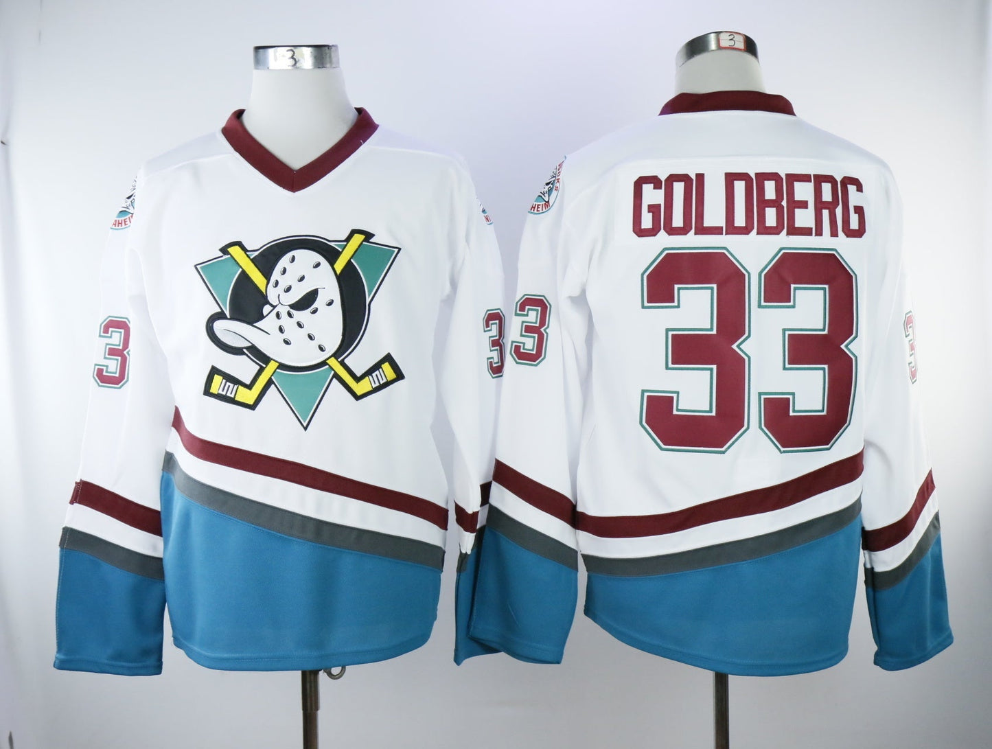 Anaheim Ducks #33 Greg Goldberg Ducks 33 White Hockey Jersey hockey jersey product view 1