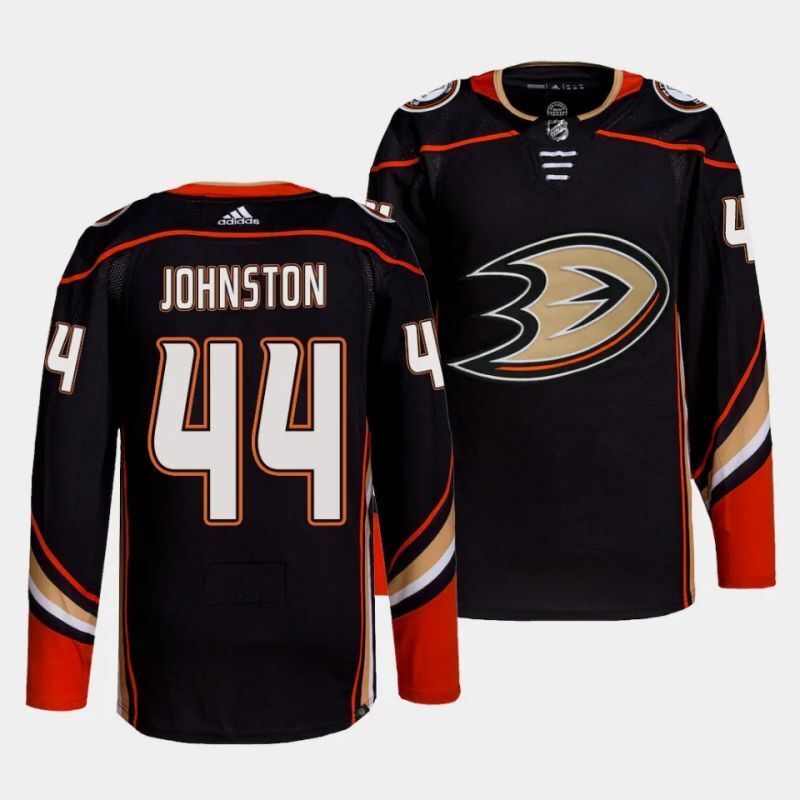 Anaheim Ducks #44 ross johnston home authentic pro black jersey Hockey Jersey hockey jersey product view 1