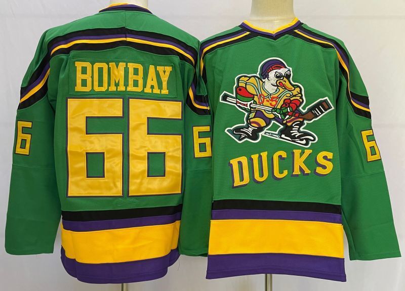 Anaheim Ducks #66 Gordon Bombay Style 2 Hockey Jersey hockey jersey product view 1