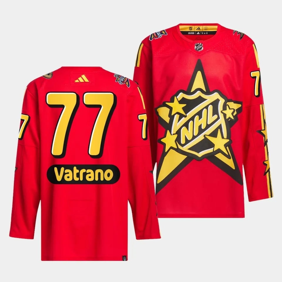 Anaheim Ducks #77 Frank Vatrano 2024 NHL All-Star Red Hockey Jersey hockey jersey product view 1