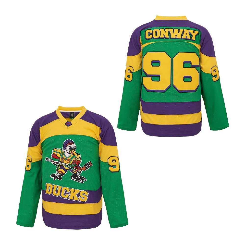 Anaheim Ducks #96 Charlie Conway Hockey Ducks 96 Green Edition Style 1 Hockey Jersey hockey jersey product view 1