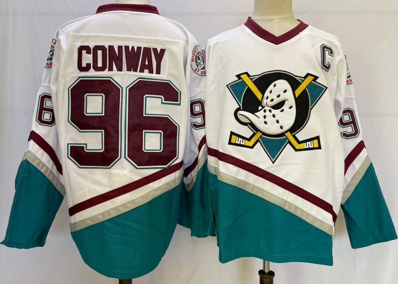 Anaheim Ducks #96 Charlie Conway Style 7 Hockey Jersey hockey jersey product view 1