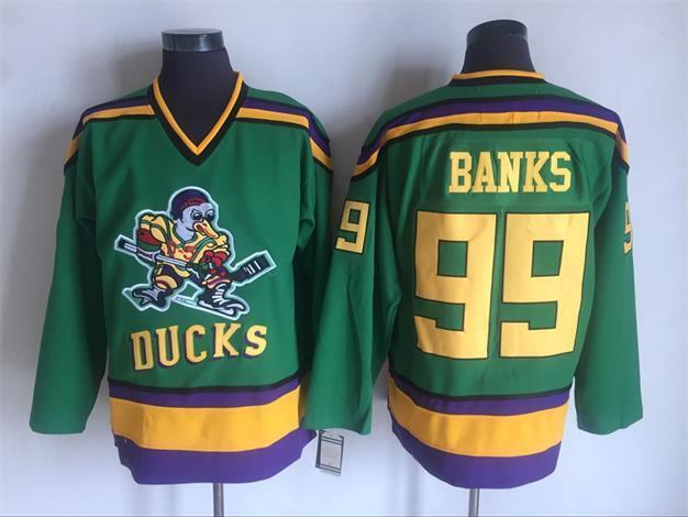 Anaheim Ducks #99 Adam Banks Hockey Jersey hockey jersey product view 1