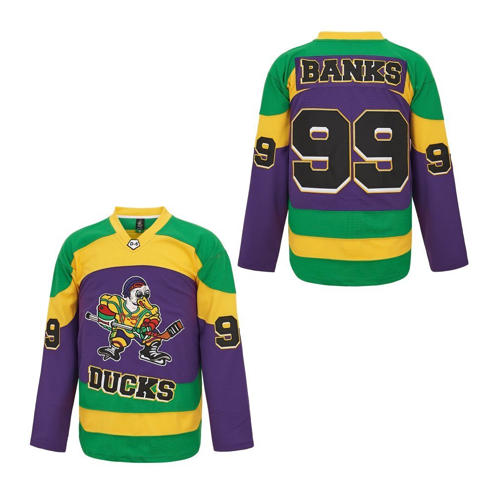 Anaheim Ducks #99 Adam Banks Hockey Ducks 99 Purple Edition Style 1 Hockey Jersey hockey jersey product view 1