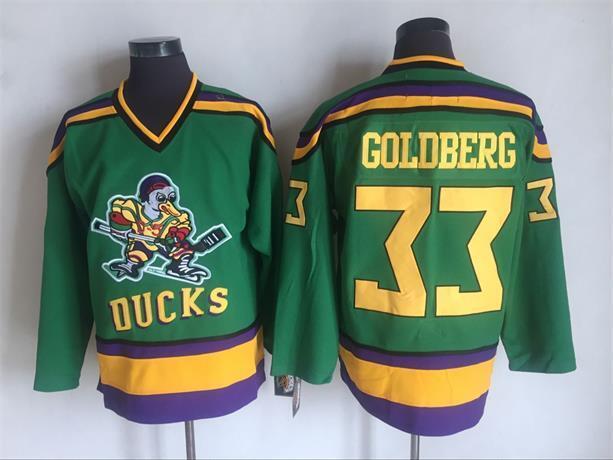 Anaheim Mighty Ducks #33 Greg Goldberg Hockey Jersey hockey jersey product view 1