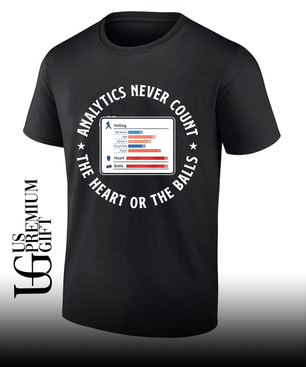 Analytics never count the heart or the balls shirt Unisex T-shirt, Sweatshirt, Hoodie, Long Sleeve Tee - T-Shirt, Sweatshirt, Hoodie