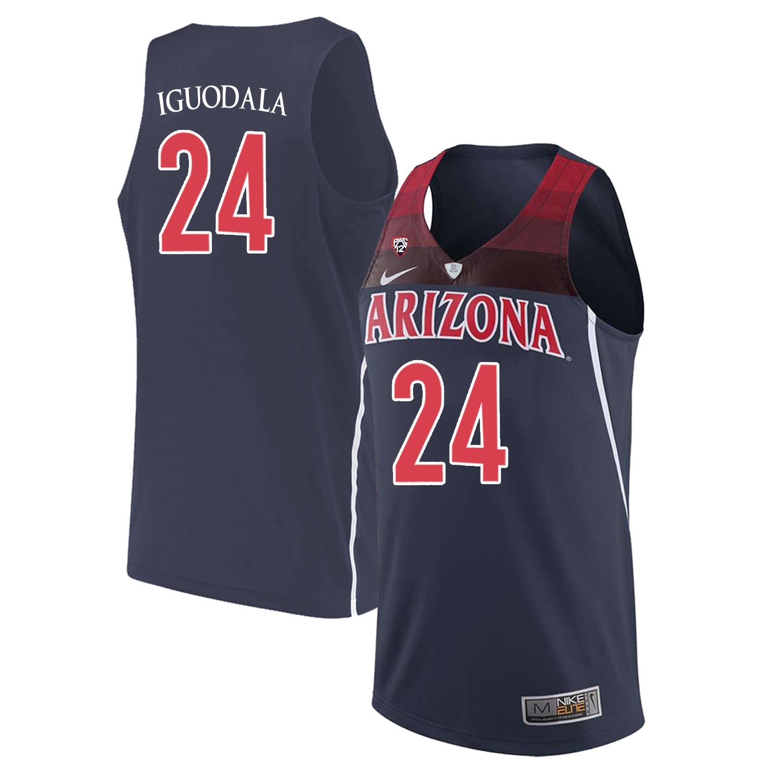 Andre Iguodala 24 Navy College Football Jersey football jersey product view 1