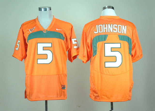 Andre Johnson 5 Orange College Football Jersey football jersey product view 1