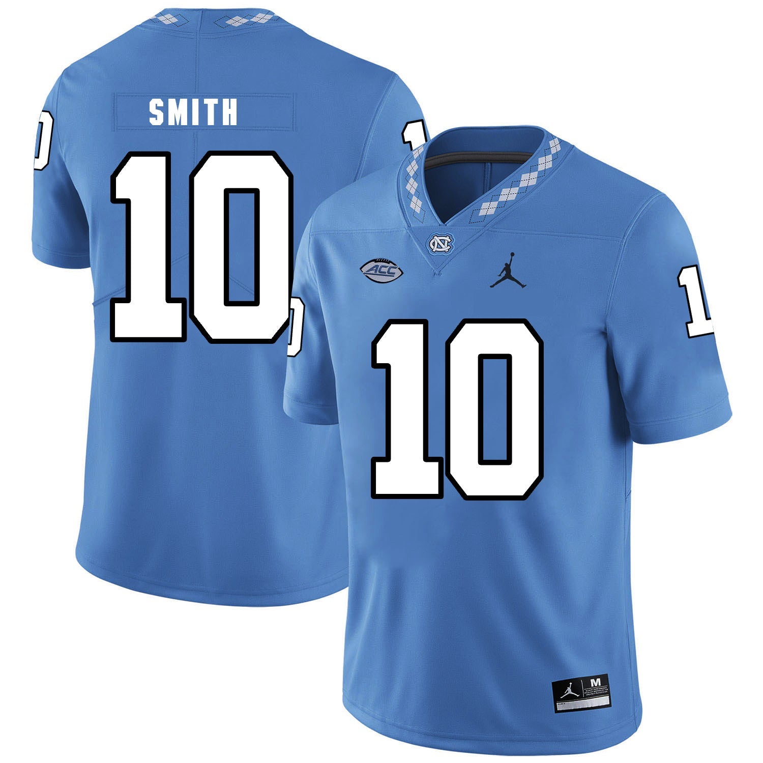 Andre Smith 10 Carolina Blue College Football Jersey football jersey product view 1