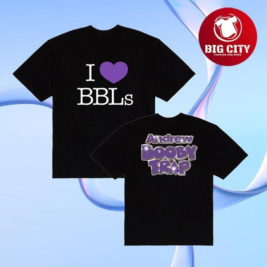 Andrew Miami Booby Trap I Love Bbl Two Sided Shirt Unisex T-shirt, Sweatshirt, Hoodie, Long Sleeve Tee - T-Shirt, Sweatshirt, Hoodie