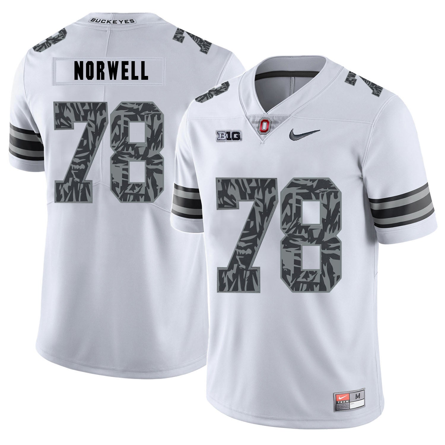 Andrew Norwell 78 Pattern White College Football Jersey football jersey product view 1