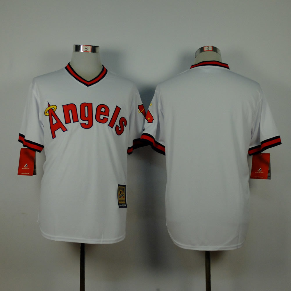 Angels 1980 Inverted 2015 White Blank Baseball Jersey baseball jersey product view 1