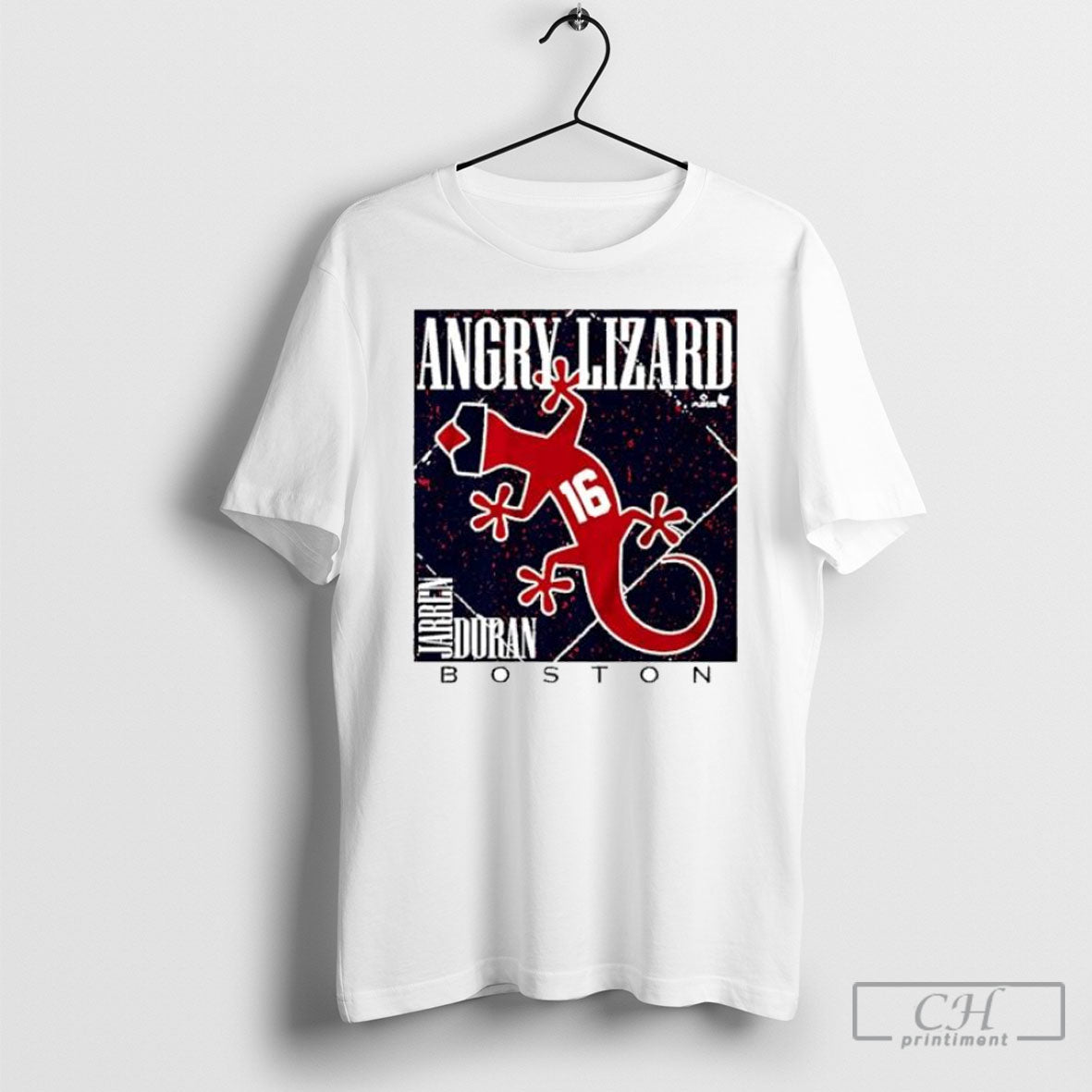 Angry Lizard Jarren Duran 16 Boston Red Sox Baseball Graphic Shirt Tee Unisex T-shirt, Sweatshirt, Hoodie, Long Sleeve Tee - T-Shirt, Sweatshirt, Hoodie