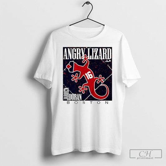 Angry Lizard Jarren Duran 16 Boston Red Sox Baseball Graphic Shirt Tee Unisex T-shirt, Sweatshirt, Hoodie, Long Sleeve Tee - T-Shirt, Sweatshirt, Hoodie