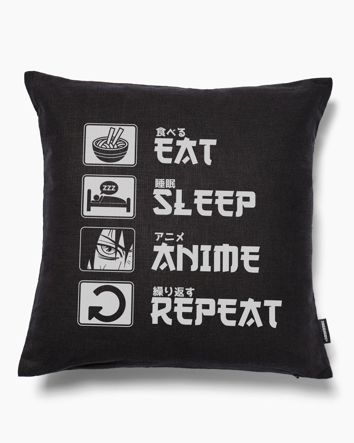 Eat Sleep Anime Repeat Cushion Unisex T-shirt, Sweatshirt, Hoodie, Long Sleeve Tee - T-Shirt, Sweatshirt, Hoodie
