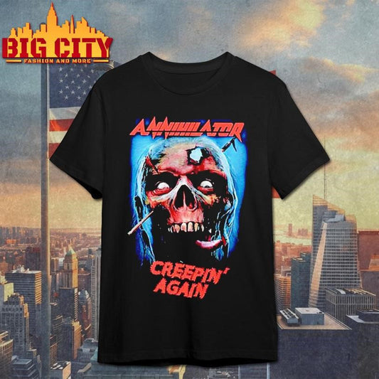 Annihilator Band Creepin Again 2015 Shirt Unisex T-shirt, Sweatshirt, Hoodie, Long Sleeve Tee - T-Shirt, Sweatshirt, Hoodie