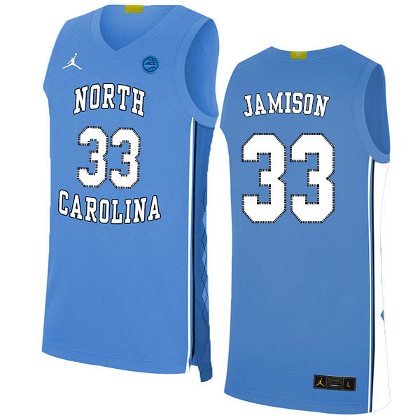 Antawn Jamison 33 Blue College Football Jersey football jersey product view 1