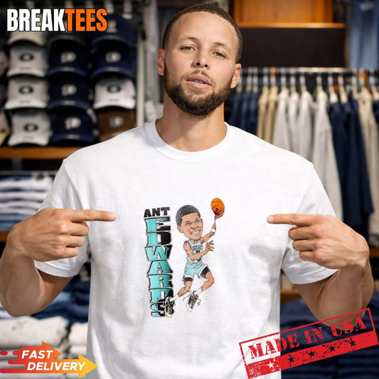 Anthony Edwards Cartoon Dunk Basketball T-Shirt Unisex T-shirt, Sweatshirt, Hoodie, Long Sleeve Tee - T-Shirt, Sweatshirt, Hoodie