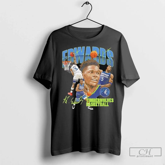 Anthony Edwards Minnesota Timberwolves Basketball Signature T Shirts Unisex T-shirt, Sweatshirt, Hoodie, Long Sleeve Tee - T-Shirt, Sweatshirt, Hoodie