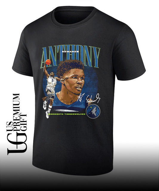 Anthony Edwards Minnesota Timberwolves NBA 2026 signature graphic shirt Unisex T-shirt, Sweatshirt, Hoodie, Long Sleeve Tee - T-Shirt, Sweatshirt, Hoodie