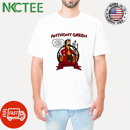 Anthony Green Devils Song The Simpsons Shirt Unisex T-shirt, Sweatshirt, Hoodie, Long Sleeve Tee - T-Shirt, Sweatshirt, Hoodie