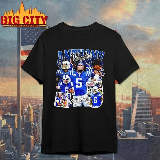 Anthony Richardson Indianapolis Colts graphic signature shirt Unisex T-shirt, Sweatshirt, Hoodie, Long Sleeve Tee - T-Shirt, Sweatshirt, Hoodie