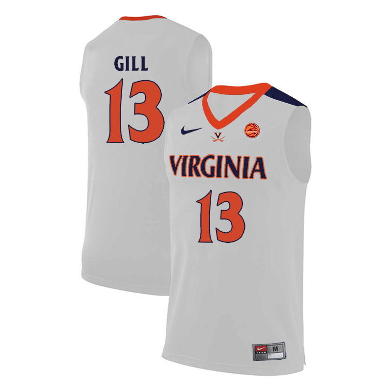 Anthony Gill 13 White College Football Jersey football jersey product view 1